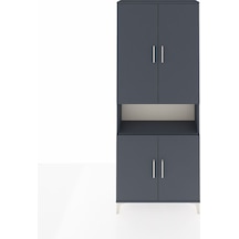 Arges Dolap 5 Raflı 4 Kapaklı 88x30x221 Antrasit-antrasit Antrasit
