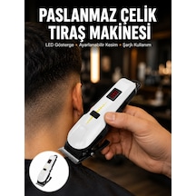 2025 Model Şarjlı Dijital Saç Sakal Tıraş Makinesi Islak Kuru Kullanıma Uygun Yeni Nesil - Lisinya 1 - 2 Saat