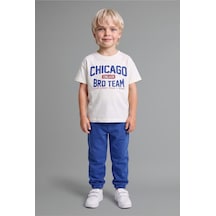 Defacto %100 Pamuk Dinozor Baskılı Sweatshirt Üst Lastikli Paça Alt 2li Takım Erkek Bebek H5612a526auer105 Ekru-er105