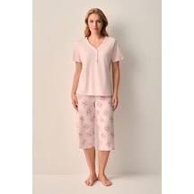 Suwen Alessi Pamuklu Kapri Şort Pijama Takımı Sh26620659334 Pembe Suwen Alessi Pamuklu Kapri Şort Pijama Takımı Sh26620659334 Pembe
