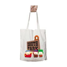 Art Hediye South Park İki Taraf Kalıcı Yıkanabilir Okul Plaj Omuz Bez Çanta Çok Renkli