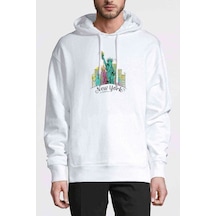 Vector Character Design Statue Of Liberty Baskılı Erkek Sweat (531030917)
