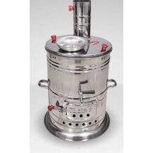 Zarif-İş 8 lt Tek Musluklu Odunlu Semaver 430 Kalite Krom