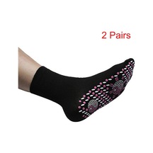 Siyah Fır Manyetik Çorap - Kendinden Isınmalı Manyetik Çorap Unisex 2pcs