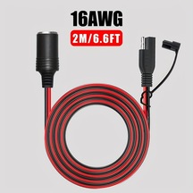 Dashanshop Jyft 2m/6.6ft Araç Sae Şarj Kablosu 16awg Sigara Çakmaklı Adaptörlü