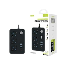 Akım Korumalı Uzatma Kablosu - 3 Priz, 2 Usb, 1 Type-c 0