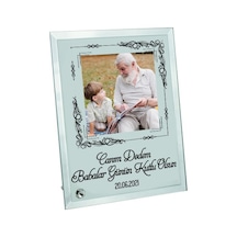 Canım Dedem Fotoğraf Ve Mesaj Baskılı Cam Çerçeve - Dedeye Hediye