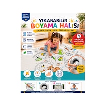 Yıkanabilir Boyama Halısı 100x150 Cm Çocuklar İçin Eğitici Ve Tekrar Kullanılabilir Boyama Örtüsü