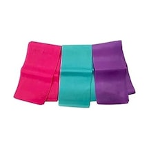 Slipt Pilates Bandı Seti 3 Lü Egzersiz Lastiği Mor Pembe Mavi 94x7 Cm Jimnastik Ve Aerobik Bant Açık Bej