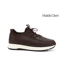 Gönderi(R) Gönderi R Erkek Kahve Antik Likralı Lastik Bağcıklı Hakiki Deri Comfort Sneaker Ddma80442145 Kahve