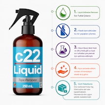 C22 Lıquıd - 250 Ml Sıvı Bazlı Protez Saç Bant Sökücüsü Temizleyicisi