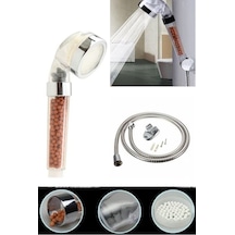 Tasarruflu Ve Arıtmalı Duş Başlığı Tazyikli Banyo Hortum Askı  Set