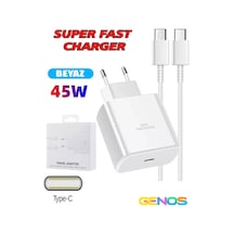 Samsung Galaxy A70 Uyumlu 45w Type-c Girişli Hızlı Şarj Aleti Adaptör 45 Watt Beyaz Renk Sn4501390