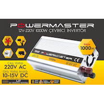 İnvertör 1000W 12 Volt 220 Çevirici Powermaster