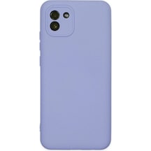 Samsung Galaxy A03 Kılıf Nano İçi Kadife Silikon - Lila