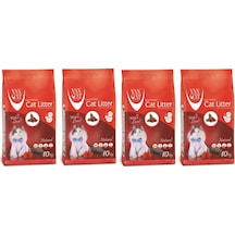 Vancat Natural Topaklaşan İnce Taneli Bentonit Kedi Kumu 4 x 10 KG