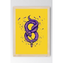 Kobe Bryant 8 Balck Mamba Çerçeveli Tablo - Basketbol Nba Posteri Tablo