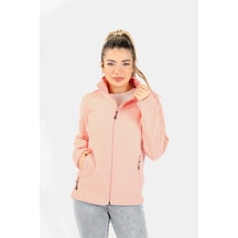 Kadın Balıkçı Fermuarlı Sweatshirt Pembe Pembe