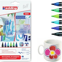 Edding E-4200  Soğuk Renkler Porselen Kalemi 6'lı