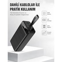 Mey İthalat 50.000 Mah Kapasiteli Powerbank - Hızlı Şarj Destekli, 4 Usb Portlu, Led Işıklı Taşınabilir Enerji Deposu