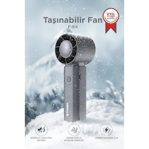 Şarjlı El Vantilatörü Fener Özellikli Taşınabilir Mini Fan F64 Siyah