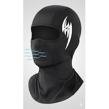 Flex Premium Reflektörlü Siyah Kar Maskesi Model 19 Balaklava Balaclava Motorsiklet Scooter Bisiklet Spor