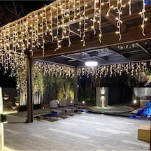 Dekor Düğün Işıkları Saçak Perde Led Işık 16 Dallı Saçak Led Işık 4 Metre Gün Işığı Salkım Led Işık