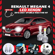 Renault Megane 4 2016-2021 Kısa Far Uyumlu Şimşek Etkili Led Xenon Performance Series H7