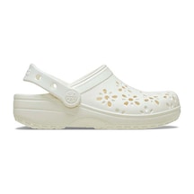Crocs Classic Floral Cut Out Clog K Çocuk Terliği 210943-0wv Krem Krem