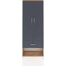 Arges Dolap Tek Raflı Tek Çekmeceli Tek Askılı 88x30x243 Çam-antrasit Atlas Çam