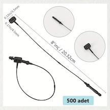 El Geçmeli Siyah Kılçık 8"inç / 20,32cm 1pk-500 Adet