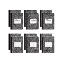 Kompozisyon Not Defteri, Kolej Çizgili Kağıt, 24 X 19 Cm, Siyah Mermer Kapak, 100 Yaprak, Paket Başına 12 Adet 63796