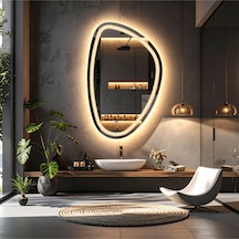 Diagonale Günışığı Kumlamalı Lavabo & Banyo Aynası Dokunmatik Sensörlü 90 X 60 Diagonale Günışığı Kumlamalı Lavabo & Banyo Aynası Dokunmatik Sensörlü 90 X 60