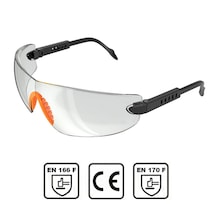 İş Güvenlik Gözlüğü Koruyucu Silikonlu Çapak Gözlük S300 Şeffaf N11.1039