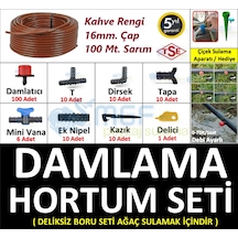 100mt. Kahverengi Deliksiz Damlama Sulama Borusu Malzemeleri