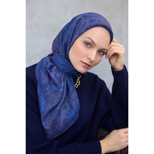 Silk Home Viskon Velora Eşarp Dört Mevsim Karma Desen Mavi 90x90 Çok Renkli