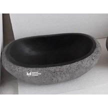 Bazalt Siyah Dışı Mucartalı Elips Lavabo