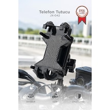 Özel Seri Telefon Tutucu Motorbisiklet Bisiklet Jx042 Yolculuk Eşyası Cihaz Askısı Siyah