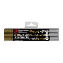 Zig Metalik Yazı Seti Gold-Silver 3Lü
