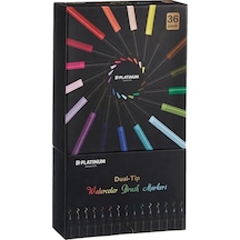 Platinum Cf A Özel Kutulu Çift Taraflı 36lı Fırça Kalem Çok Renkli