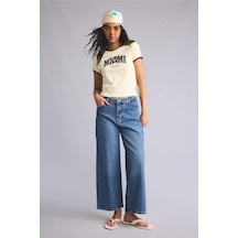 Defacto Culotte Fit Geniş Paça Yüksek Bel Mavi Pantolon H7624ax26aunm28 Mavi-nm28