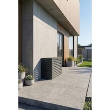 Klima Motoru/dış Ünite Gizleme/koruma Kafesi S 9000 Btu - 18000 Btu 98x50x70 H Alüminyum Radius Antrasit
