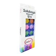 Miart Sulu Boya 28 Mm. 12 Renk Çok Renkli