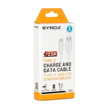 Syrox C83 Type-C Şarj Kablosu