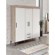 Afilli Ildır Sürgülü 2 Çekmeceli Kapaklı Dolap Flora Mdf