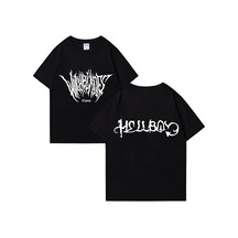 Flood Of Style Rapçi Lil Yüksek Kaliteli Baskı T Shirt Erkek Kadın Vintage Hip Hop Streetwear Boy Kısa Kollu Siyah