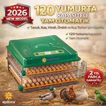 Ep-120 Yumurta Kapasiteli Tam Otomatik Kuluçka Makinesi - Yeni Nesil Harici Suluklu, Dijital Nem Ve