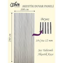 Özbir Kıtchen Beyaz Akustik Duvar Paneli 100x280 Ahşap Duvar Pane