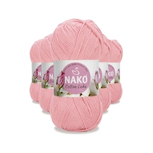 5 Adet Cotton Lüks Yelek Tunik Kazak Bluz Hırka İpi Yünü Açık Pembe 97548