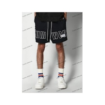 Tarzsokak Y2k Unisex Yaz Şort Bermuda Harajuka Anime Retro Kod-11532 Siyah